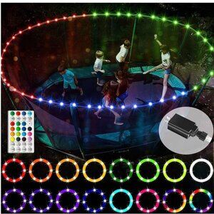 Waybelive LED Trampoline Lights 16-Color Remote Control AA Battery-Powered